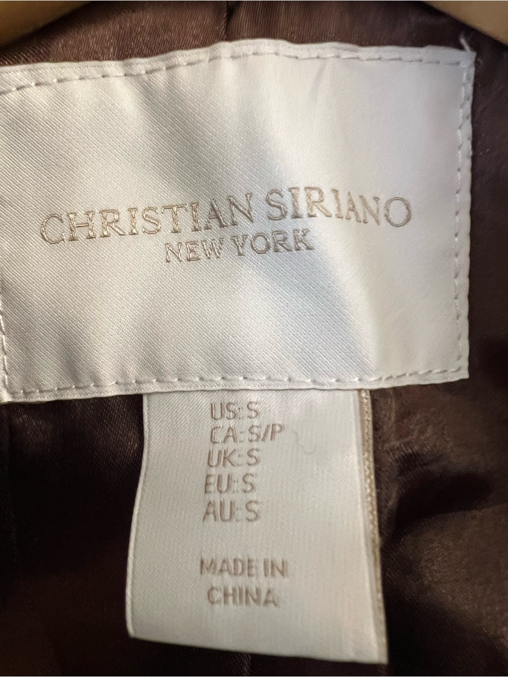 Christian Siriano Plush Brown Teddy Jacket - Picture 3 of 3